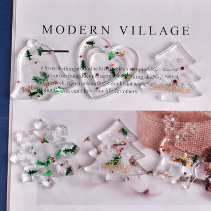 Weihnachts-Thema Silikonform für DIY Backen und Basteln 2er Set