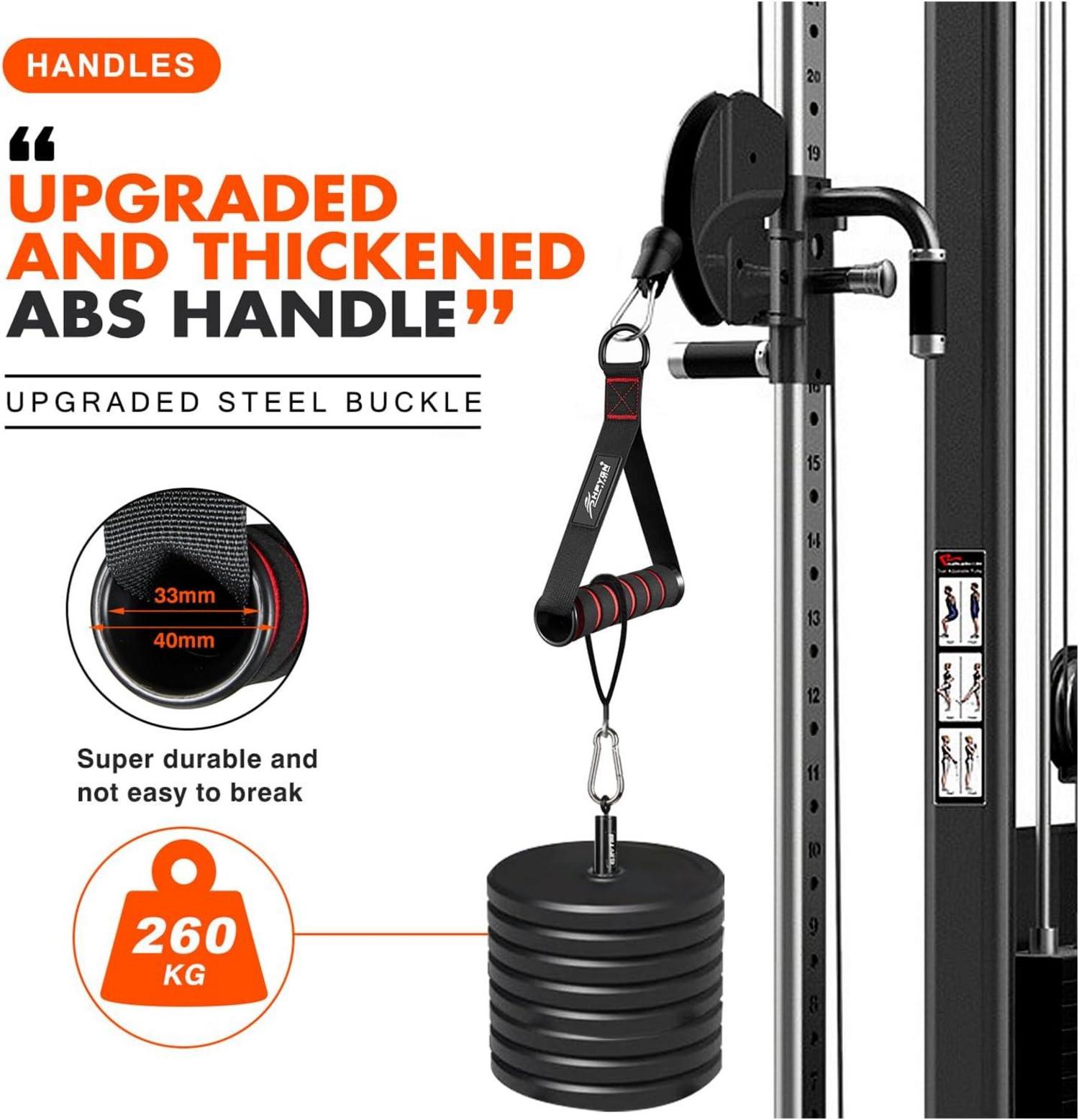 Fitnessband Griffe grau/rot - 2 Stück Einhandgriff für Kraft- und Cardio-Training