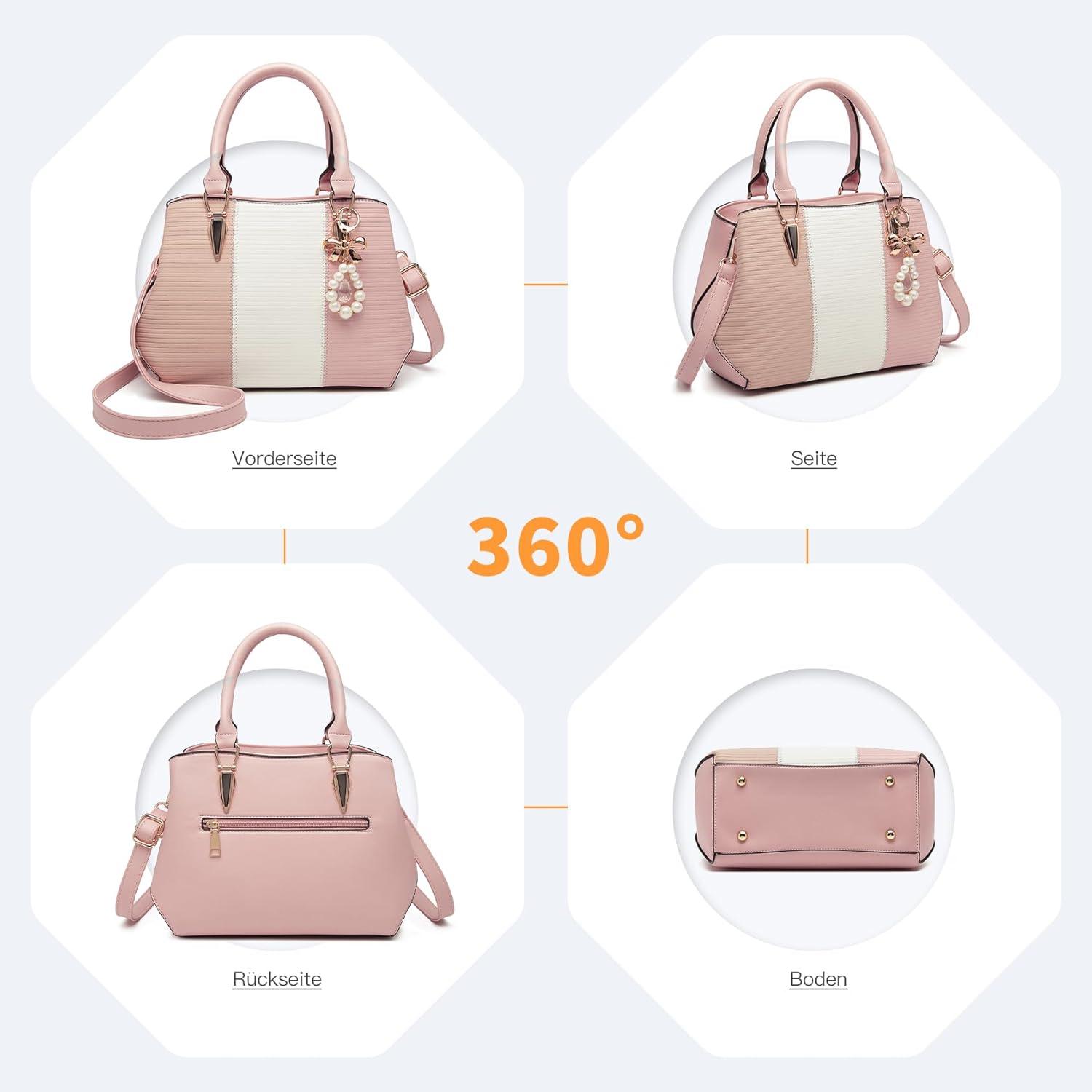 Elegante Multicolor Henkeltasche mit Metall-Hardware
