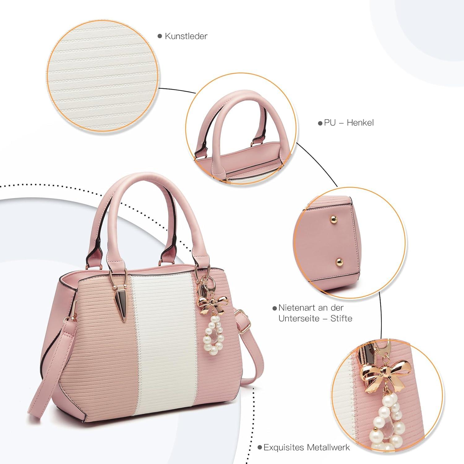 Damen Handtasche Mittelgroß Multicolor Elegant Henkeltasche Citytasche