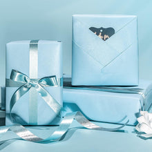 Blau Mattes Geschenkpapier Minirolle Perlmutt Glanzpapier