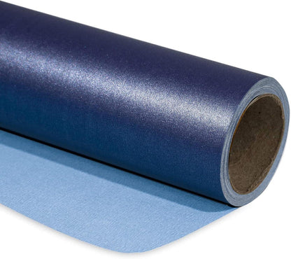 Marineblaues Mattes Geschenkpapier Minirolle Perlmutt Glanzpapier