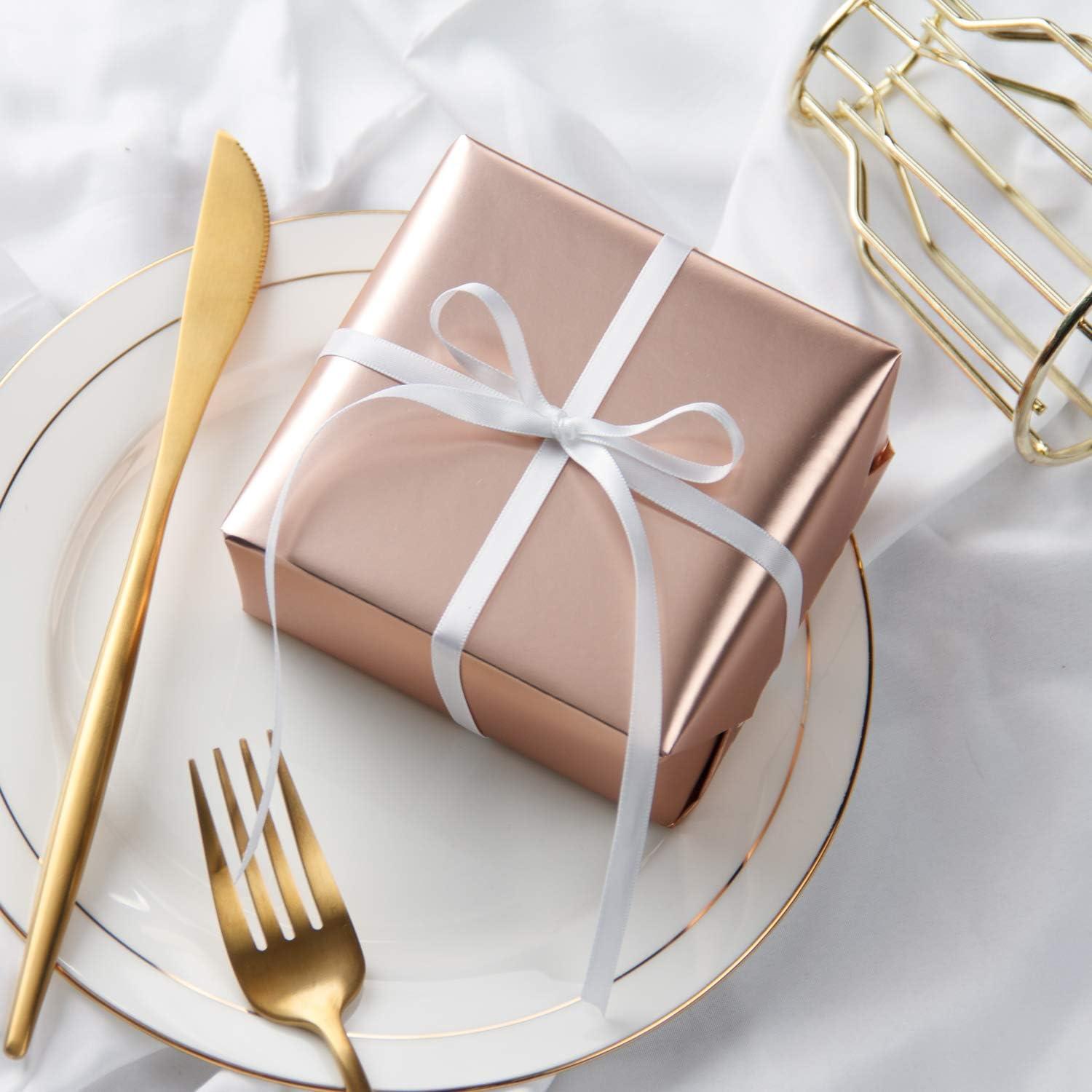 Rose Gold Metallic Geschenkpapier 44x10 cm Weihnachten Hochzeit Baby Party
