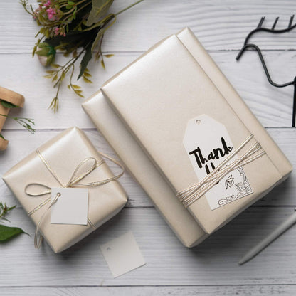 Weißes Mattes Geschenkpapier Minirolle Einfarbig Perlig 43.2