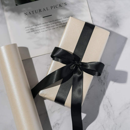 Weißes Mattes Geschenkpapier Minirolle Einfarbig Perlig 43.2