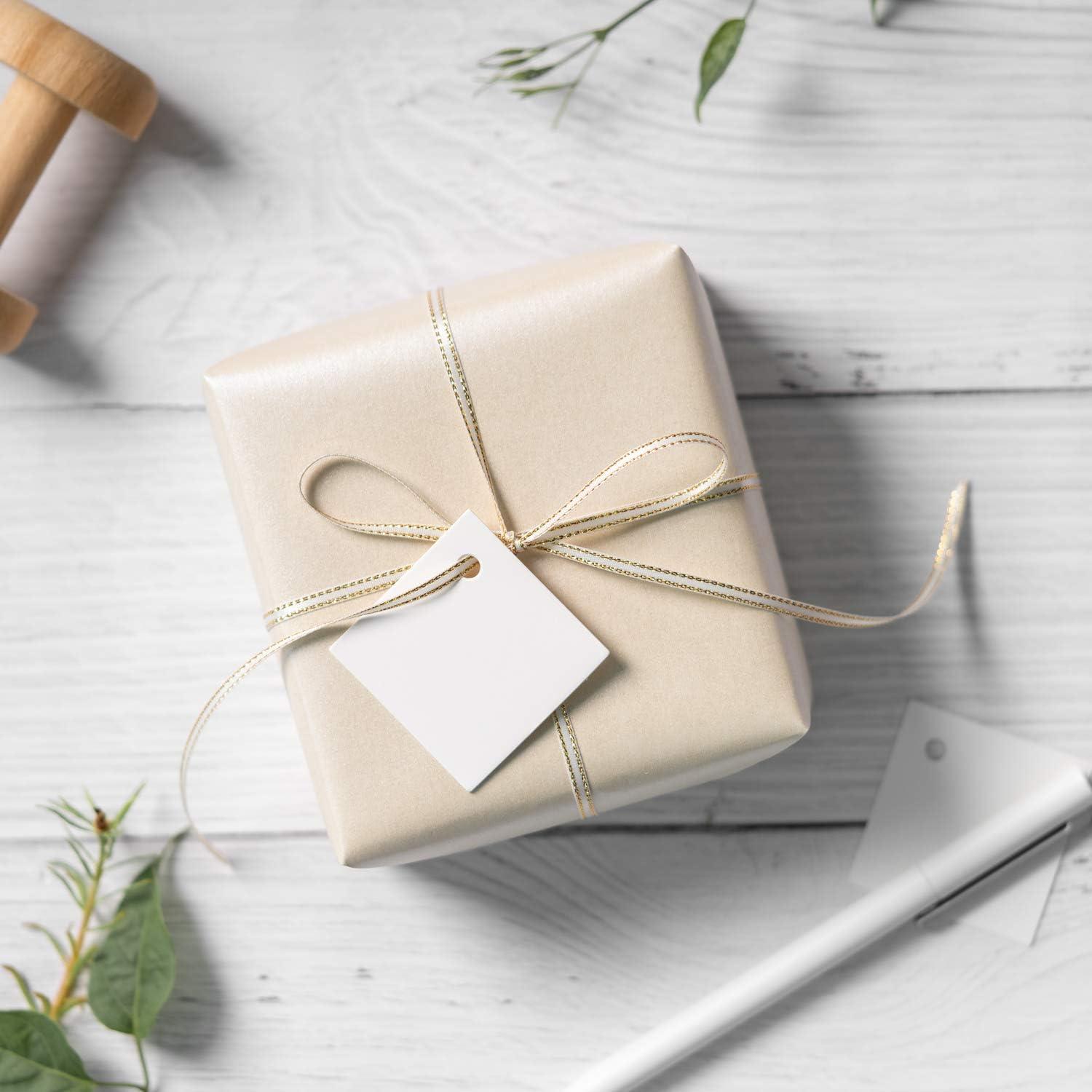 Weißes Perliges Geschenkpapier 43.2 cm x 10 m Minirolle