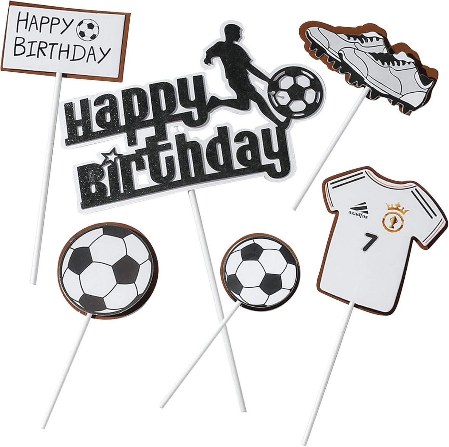 Basketball Fußball Cake Topper Set Kindergeburtstag Partydekoration