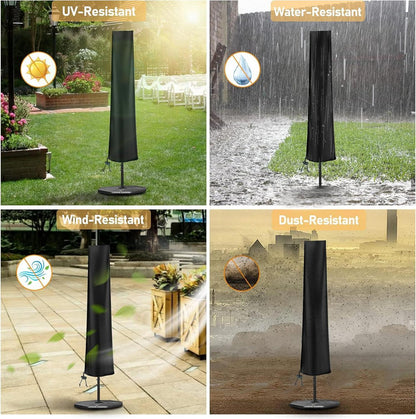 Sonnenschirm Schutzhülle 170cm wasserdicht 420D Oxford Schwarz