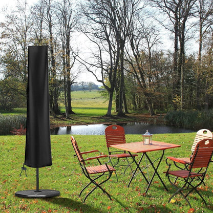 Wetterfeste Schirmhülle 170cm Schwarz, Oxford 420D, Sonnenschirm Abdeckung