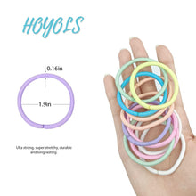 HOYOLS Haargummi 56 Stück 4mm 8 Farben Pferdeschwanz Halter