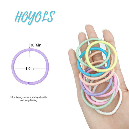 HOYOLS Haargummi 56 Stück 4mm 8 Farben Pferdeschwanz Halter