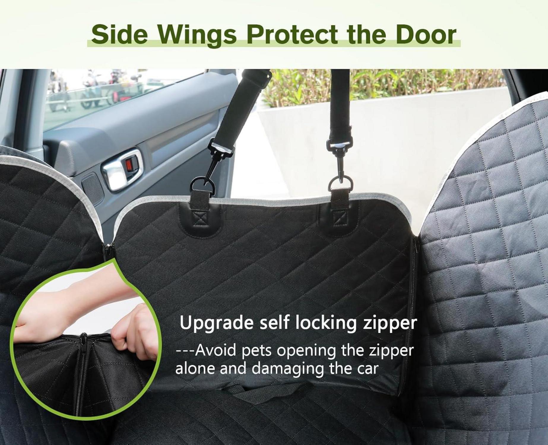 Hundedecke Auto Rückbank Wasserabweisend Schwarz 146x136cm