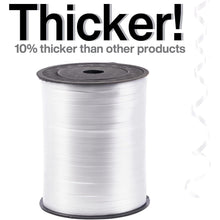 PartyWoo Geschenkband Weiß 450m Glänzendes Ballonband 1