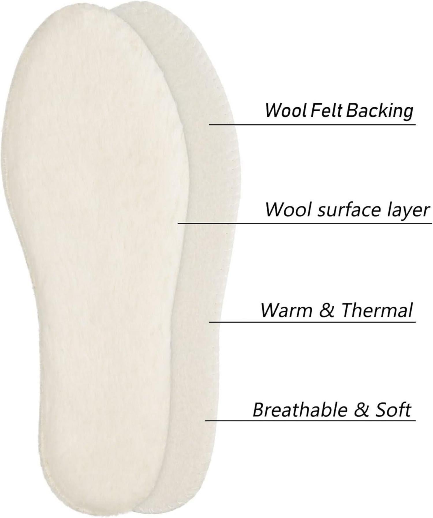 Warme Lammfellsohlen Einlegesohlen für Winter Schuhe