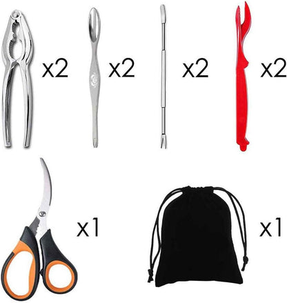 Meeresfrüchte-Werkzeug-Set - Knackige Bonbons Schalen Gabeln