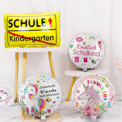 Einschulung Schulanfang Deko Set Mädchen Einhorn Geschenk Folienballon