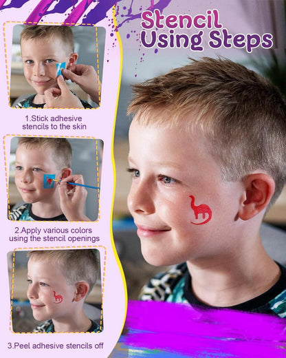 Face Bodypainting Farben Set 26 Wasserlöslich Karneval Kinderschminke