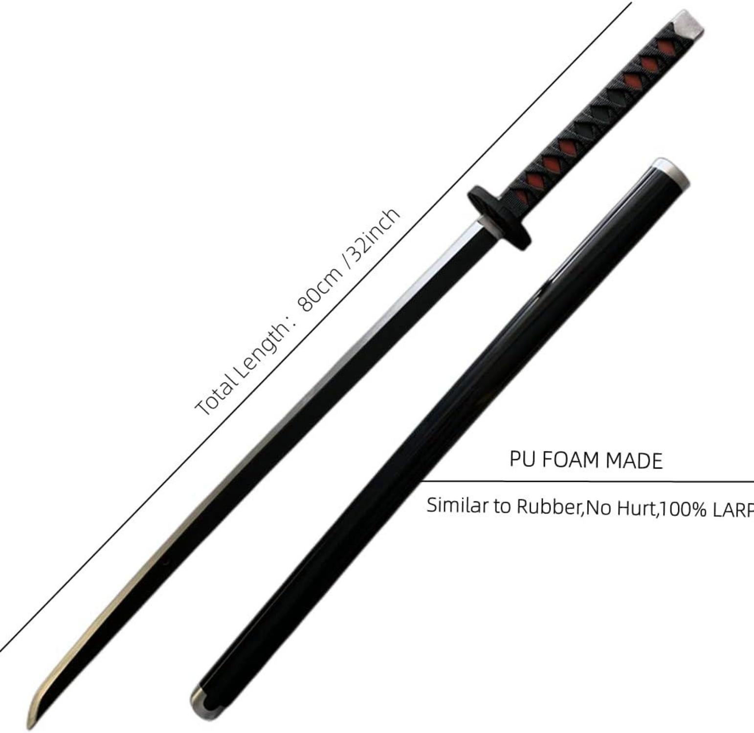 Halloween Cosplay Sword PU Foam 31.5inch Demon Slayer Weapon