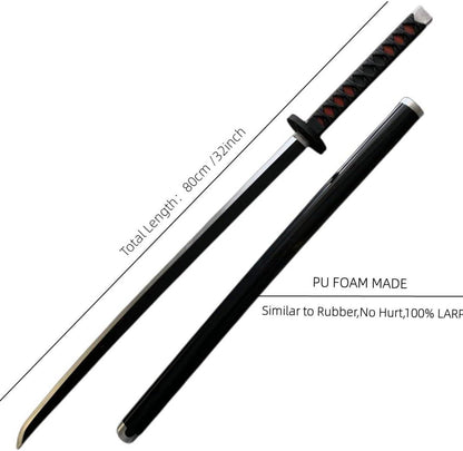 Halloween Cosplay Sword PU Foam 31.5inch Demon Slayer Weapon