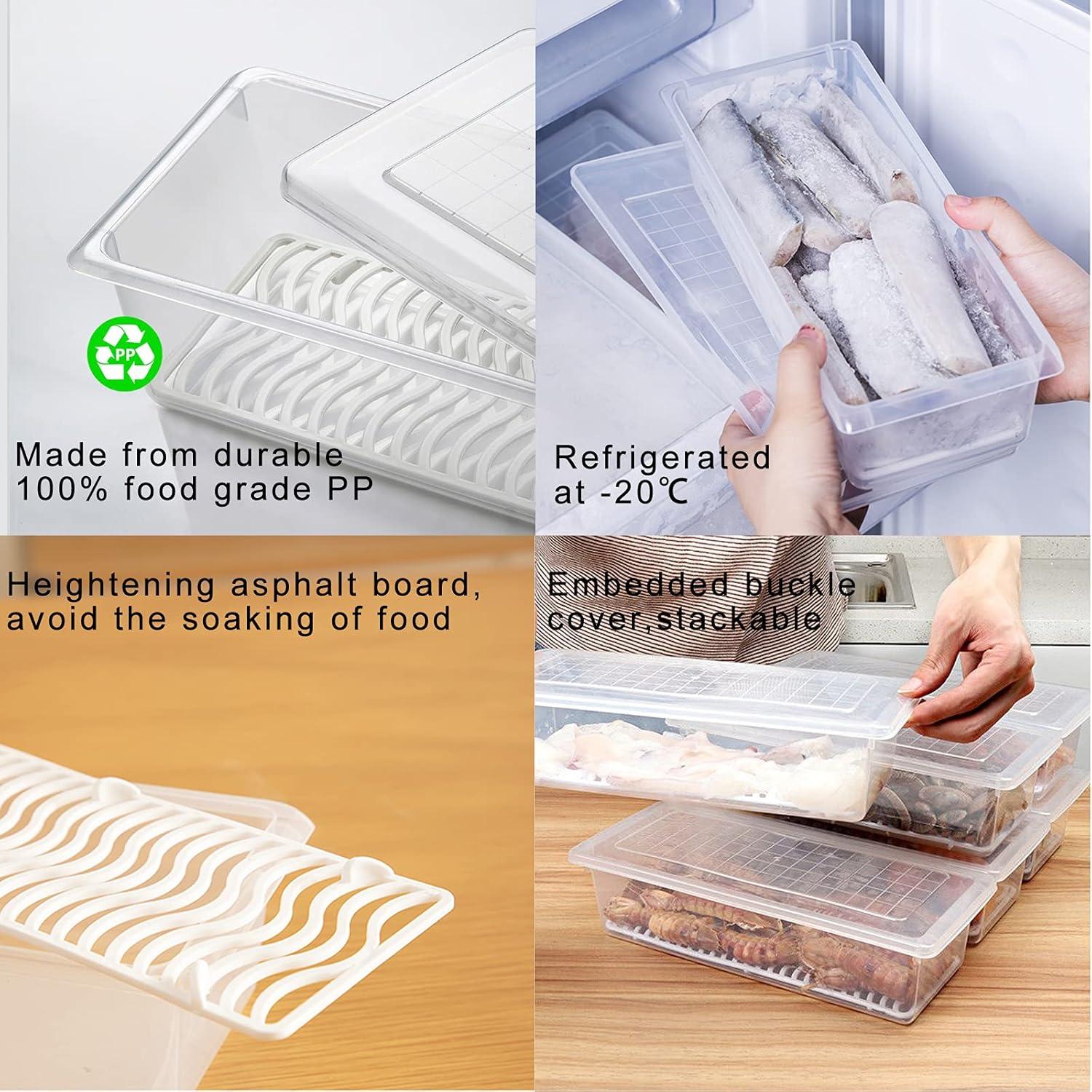 Frischhaltedosen für Kühlschrank mit Deckel, 6er Set