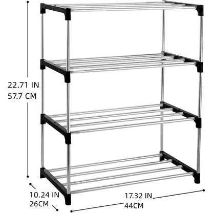 Kleines Schuhregal 4 Ebenen Schuhablage Bis Zu 8 Paar Schuhe Aufbewahrung