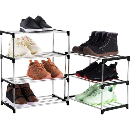 Kleines Schuhregal 4 Ebenen Schuhablage Bis Zu 8 Paar Schuhe Aufbewahrung