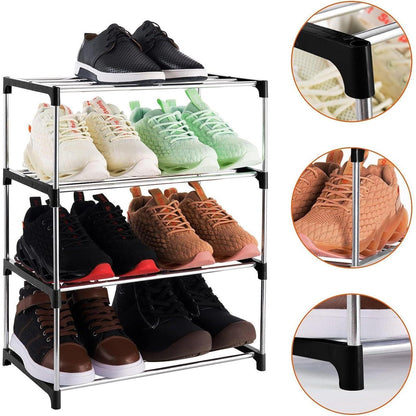 Kleines Schuhregal 4 Ebenen Schuhablage Bis Zu 8 Paar Schuhe Aufbewahrung