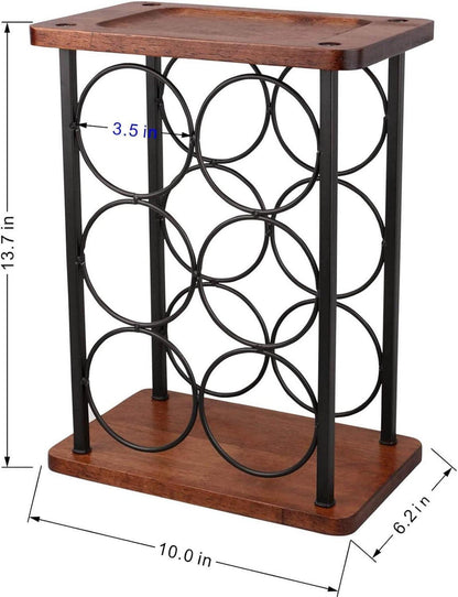 Weinflaschenhalter Weinregal Holz für 6 Flaschen, freistehend & stabil