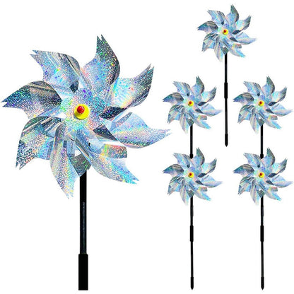 5 Stück Windrad Vogelabwehr 54cm Reflektierend Taubenabwehr