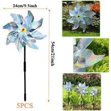 5 Stück Windrad Vogelabwehr 54cm Reflektierend Taubenabwehr