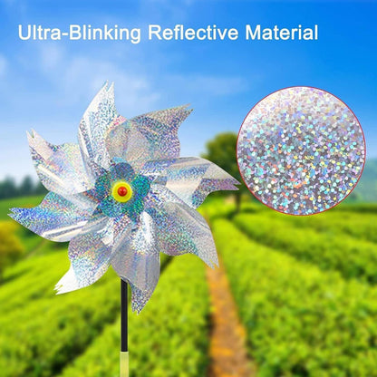5 Stück Windrad Vogelabwehr 54cm Reflektierend Taubenabwehr