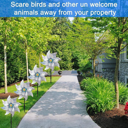 5 Stück Windrad Vogelabwehr 54cm Reflektierend Taubenabwehr