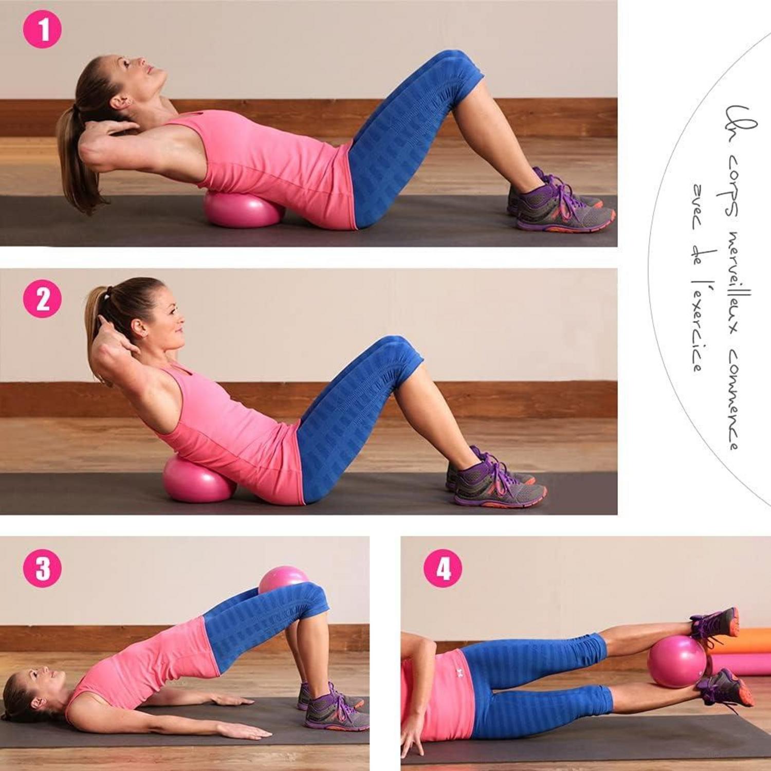 Gymnastikball 25cm Pilates-Ball Yoga-Ball Fitnessball Gelb