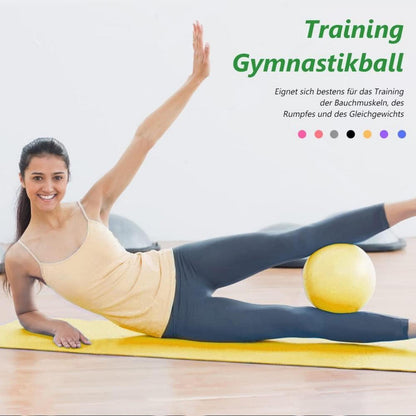 Kleiner Gymnastikball 25cm Yoga Baby Soft Rutschfest Fitness Gelb