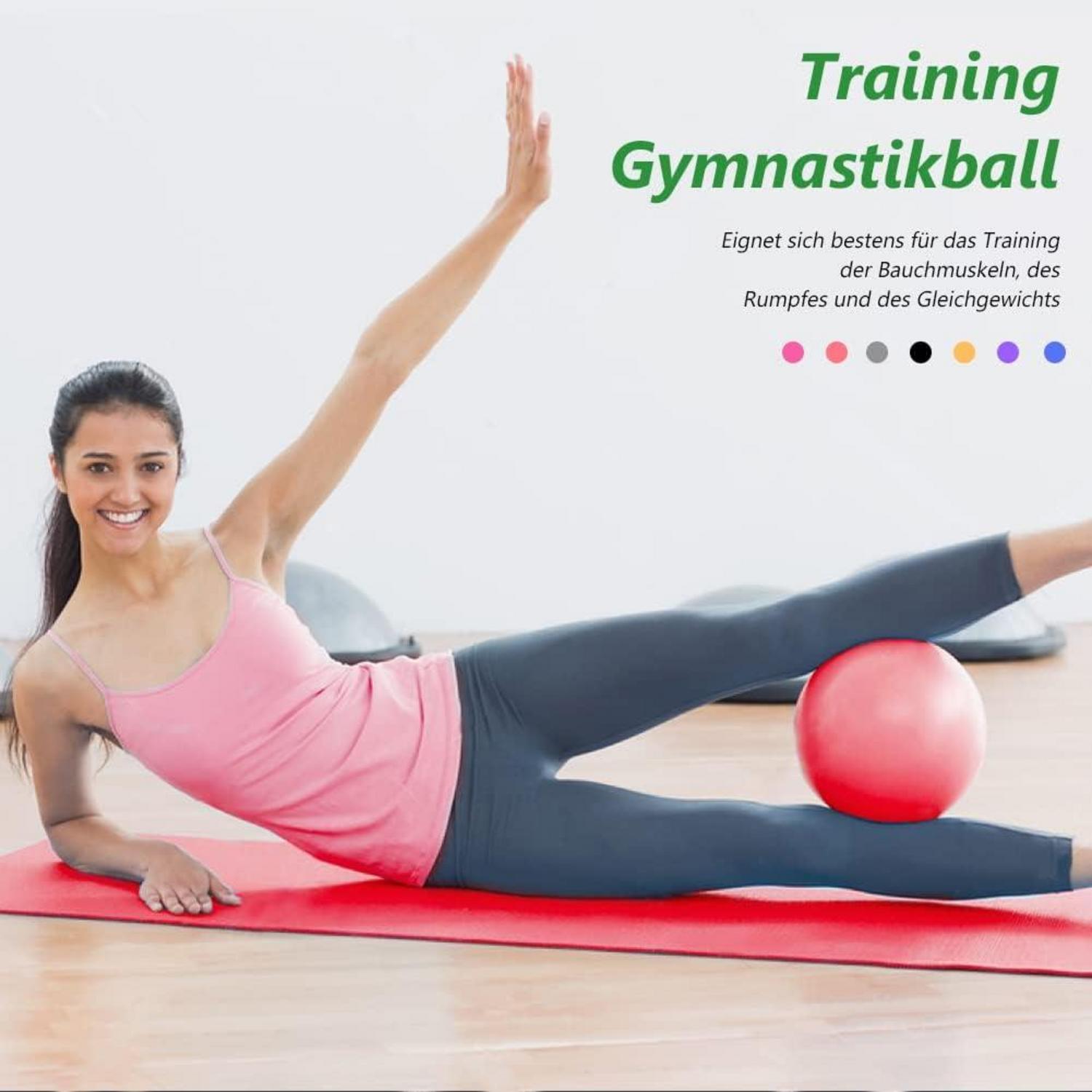 Gymnastikball 25cm Yoga Pilates Ball Baby Soft Fitnessball Rot