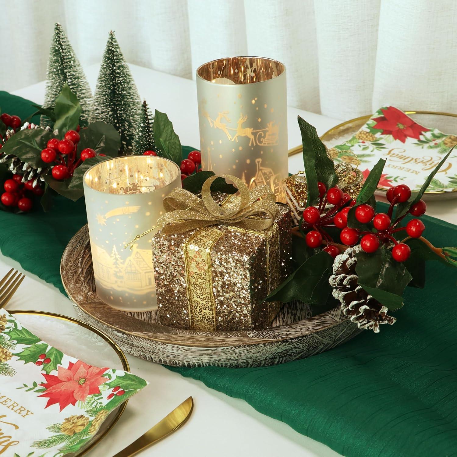 Holz Tablett Kerzentablett Deko Rund 29cm Rustikaler