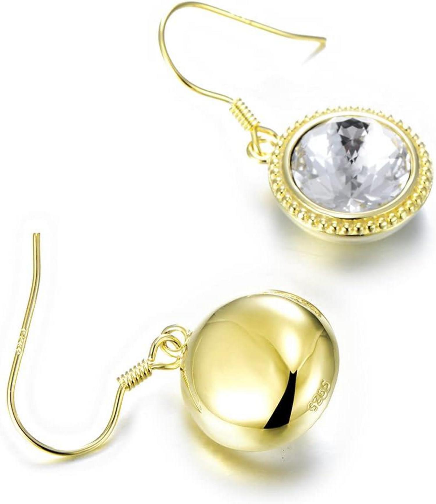 Exquisite Damen Ohrstecker 925 Sterling Silber Kristall