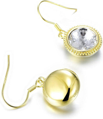 Exquisite Damen Ohrstecker 925 Sterling Silber Kristall