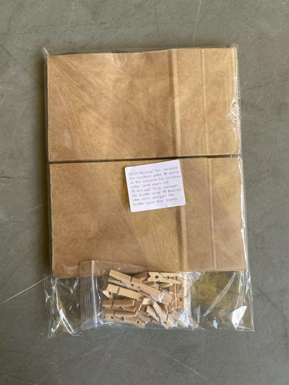 Adventskalender zum Befüllen für Kinder mit 24 Kraftpapiertüten und Aufklebern