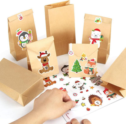 Adventskalender zum Befüllen Kinder 24 tüten DIY Weihnachtstiere