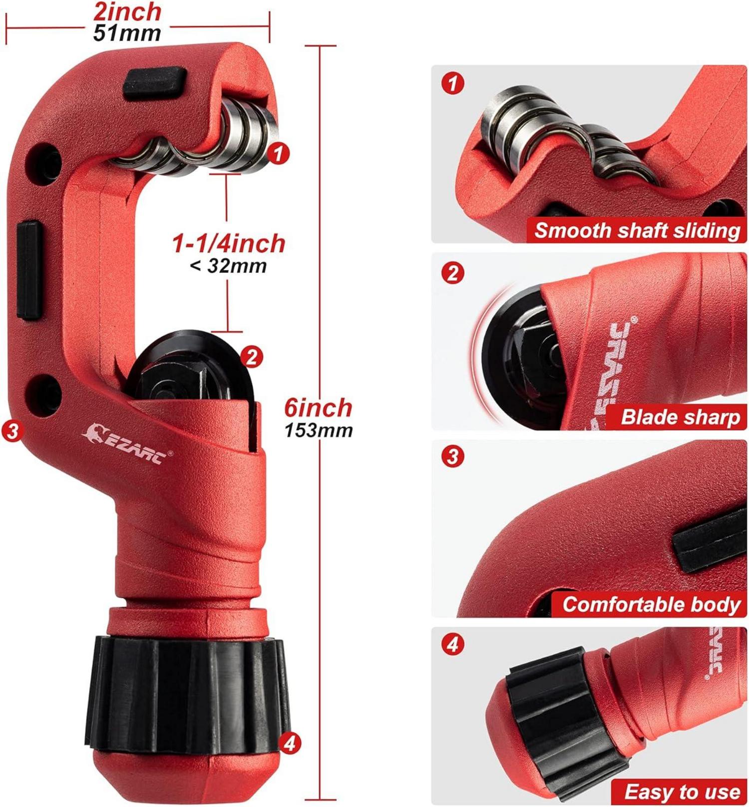EZARC Rohrschneider Edelstahl 4-32mm für Dünne