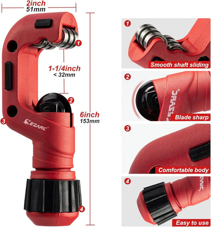 EZARC Rohrschneider Edelstahl 4-32mm für Dünne