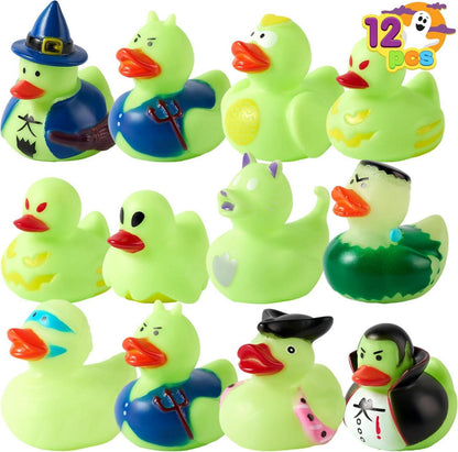 12 leuchtende Halloween-Gummienten für Badeenten, Partyzubehör