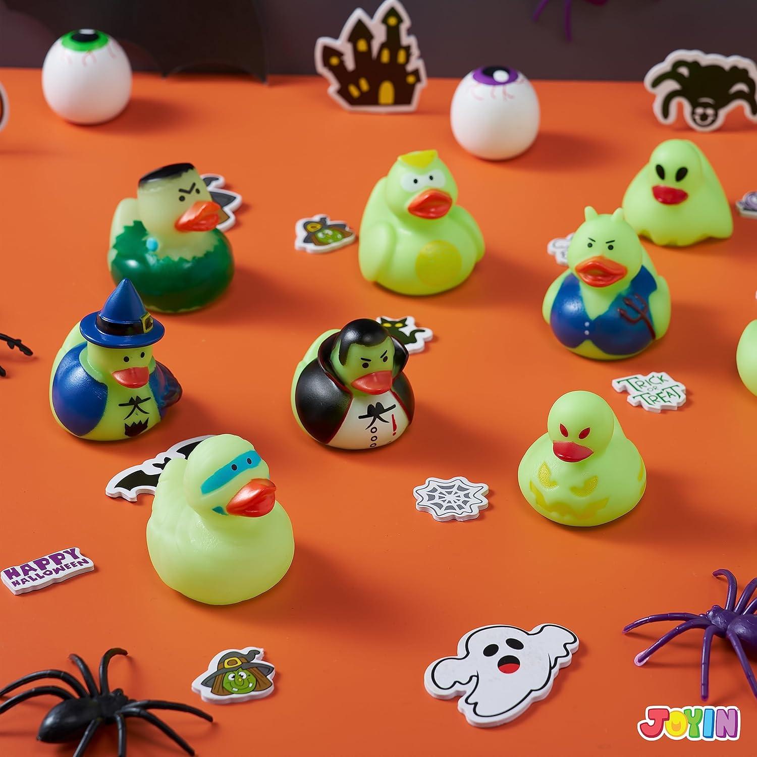 12er Set leuchtende Halloween-Gummienten Badeenten Partyzubehör