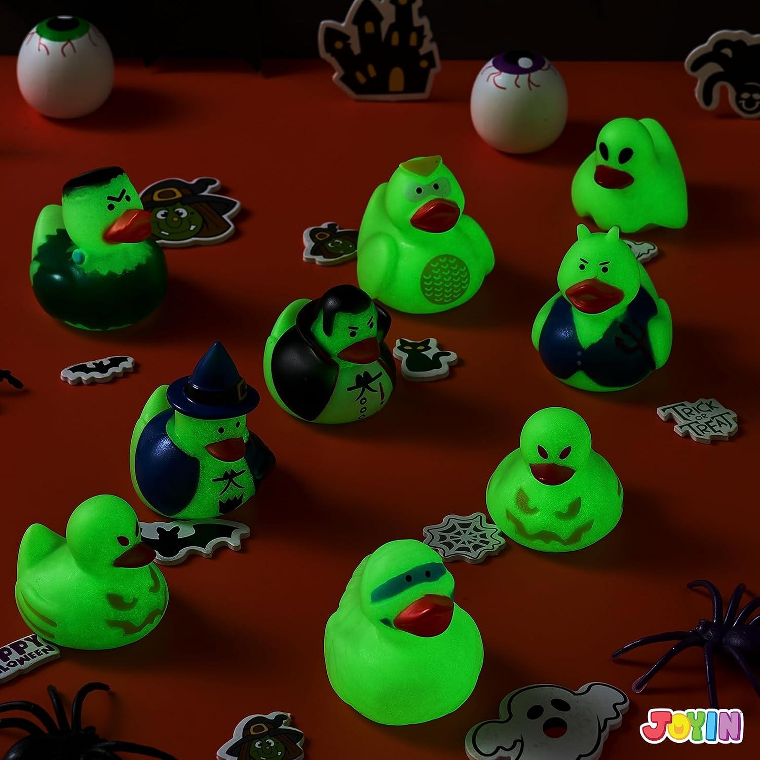 JOYIN 12er Packung leuchtende Halloween-Gummienten, Badeenten für Kinder