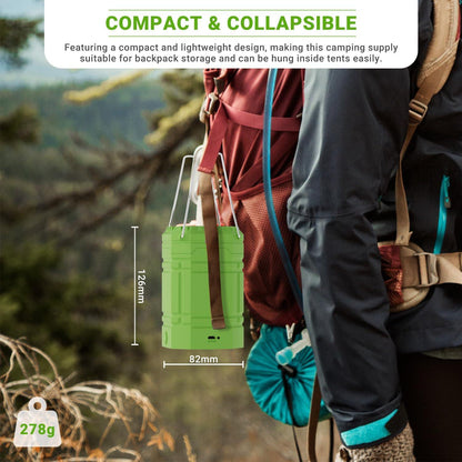 LED Solar Campinglampe 3000mAh Akku Faltbare Laterne Hängelampe