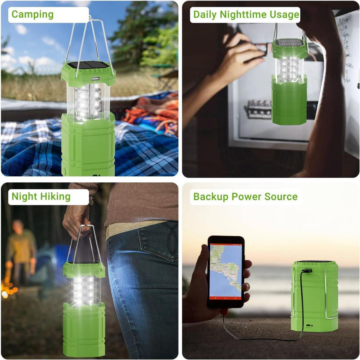LED Solar Campinglampe Laterne 3000mAh Akku Faltbar Outdoor