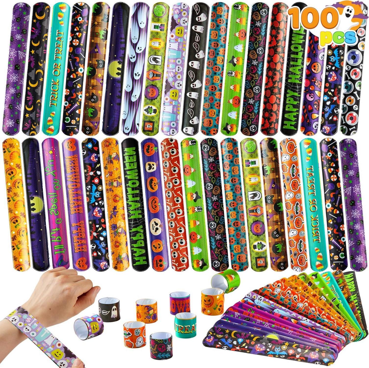 JOYIN Halloween Slap Armbänder für Kinder - 100 Stück