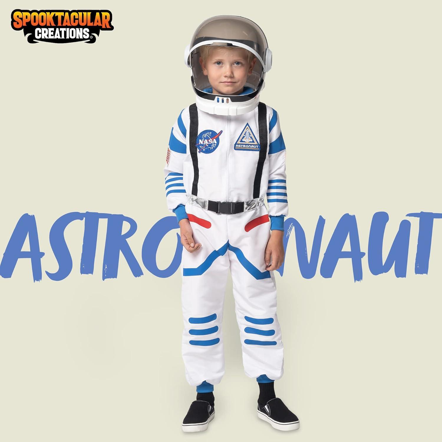 Spooktacular Astronaut Kostüm für Kinder weiß NASA Pilot
