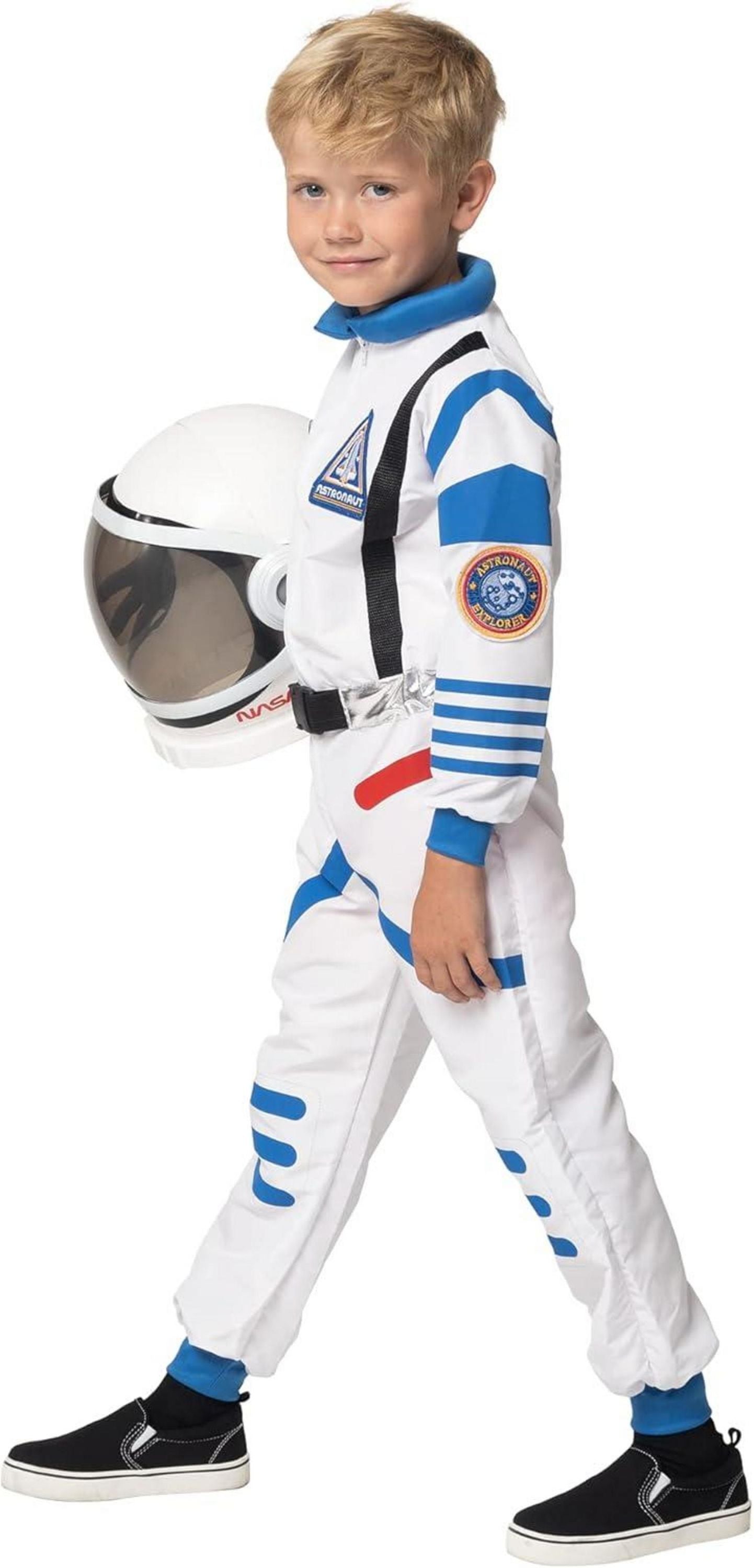 Halloween Astronaut Kostüm Kind Unisex mit Helm 3-4 Jahre